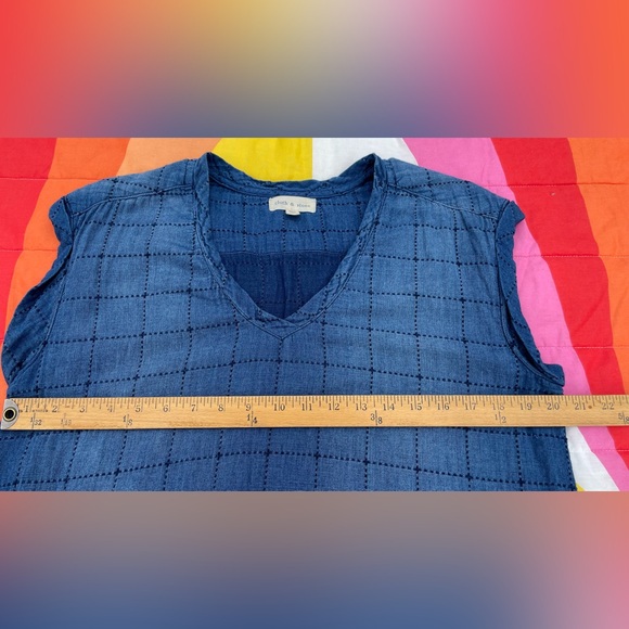 Cloth& Stone Frayed Tunic Dress, Size L - Picture 5 of 8